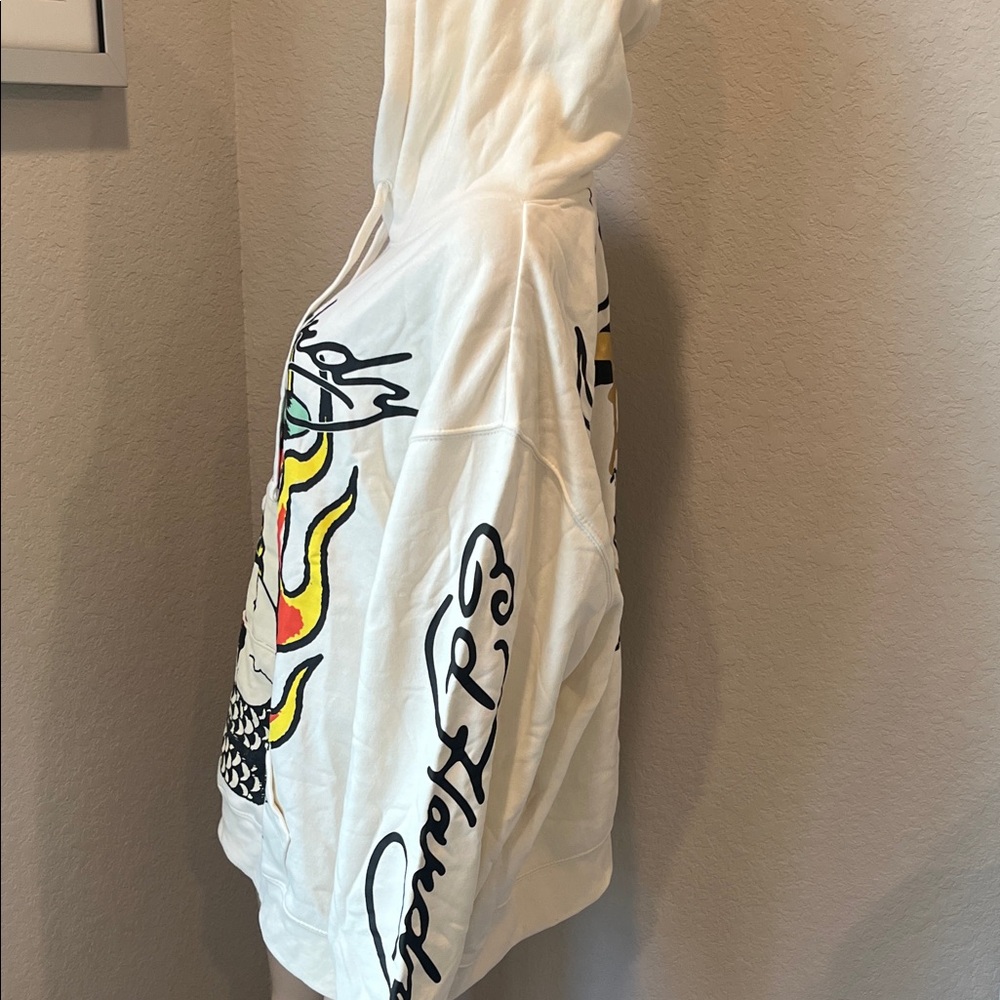 NWT Ed Hardy unisex White Graphic Hoodie - Picture 4 of 5